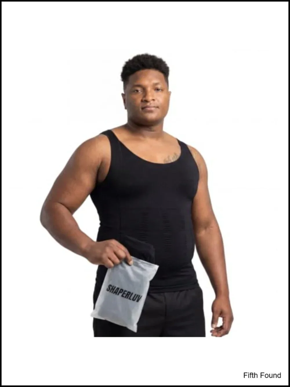 Compression Tank Top Mens Shapewear Double-Layer Spandex Slimming Undershirt S